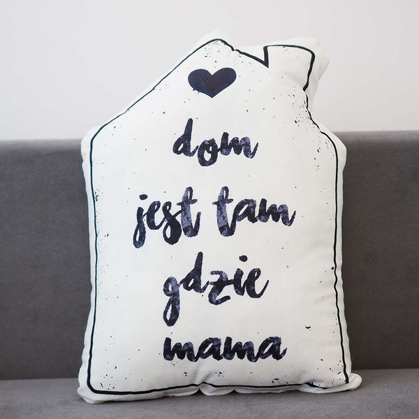 Poduszka prezent dla mamy Dom jest tam gdzie mama Dzień Matki