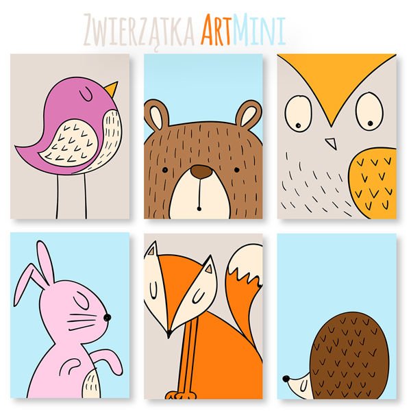 Poszewka dziecięca lis na szarym pod-3096