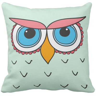 Poduszka dla dzieci sowa na zielonym pod-3139