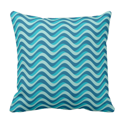 Poduszka turkusowe morskie fale pod-6020