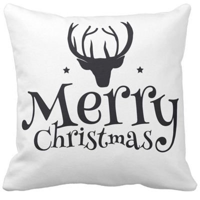 Poduszka dekoracyjna Wesołych Świąt jeleń rogacz renifer pod-6656