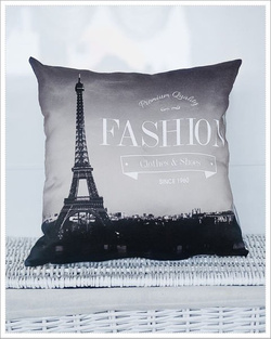 Poduszka PARIS FASHION retro vintage pod-6141