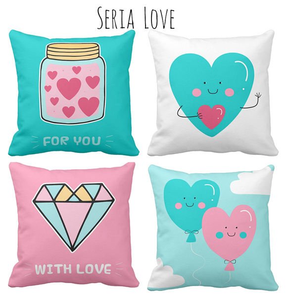 Poduszka diamentowe serce WITH LOVE pod-6705