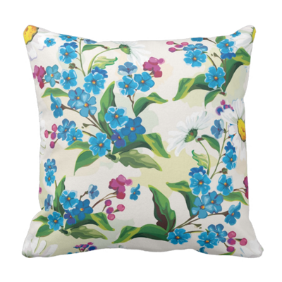 Poduszka Kwiaty Polne Niezapominajki pod-6093