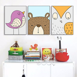 Plakat szara sowa  PLA-0014