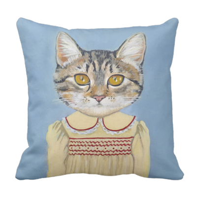 Poduszka CAT kot home niebieski pod-6205