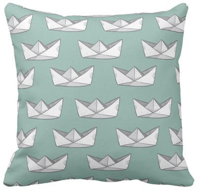 Poszewka dziecięca papierowy statek origami pod-3056