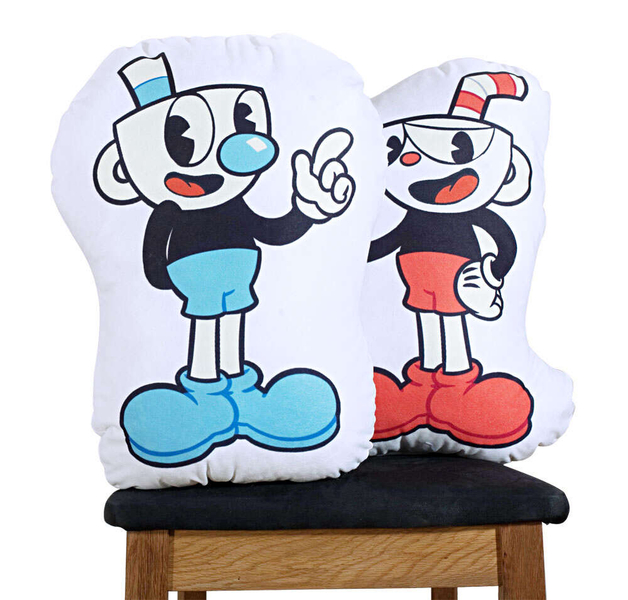 Poduszka maskotka Cuphead Filuś i Kubuś gra bajka