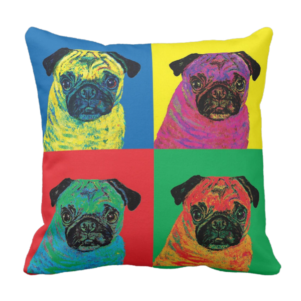 Poduszka PUG POP ART Mops pies pekińczyk pod-6204