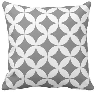 Poduszka ozdobna szaro-białe figury geometryczne pod-6583