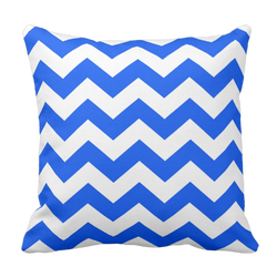 Poduszka zygzak chevron niebiesko biały pod-6065