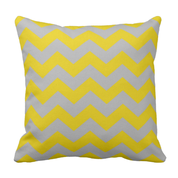 Poduszka żółto szara Zygzak mozaika pod-6175