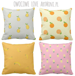 Poszewka na poduszkę cytrynki owocowe love pod-3122