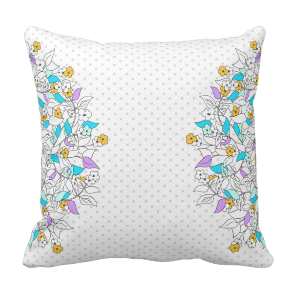 Poduszka mini kwadraciki floral pod-6043