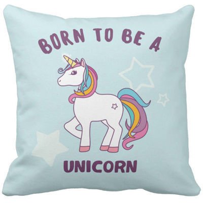 Poduszka dla dzieci BORN TO BE A UNICORN jednorożec pod-3137