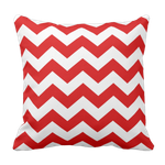 Poduszka zygzak chevron czerwono biały pod-6063