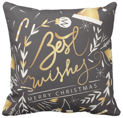Poduszka dekoracyjna szara Wesolych Świąt pod-6643