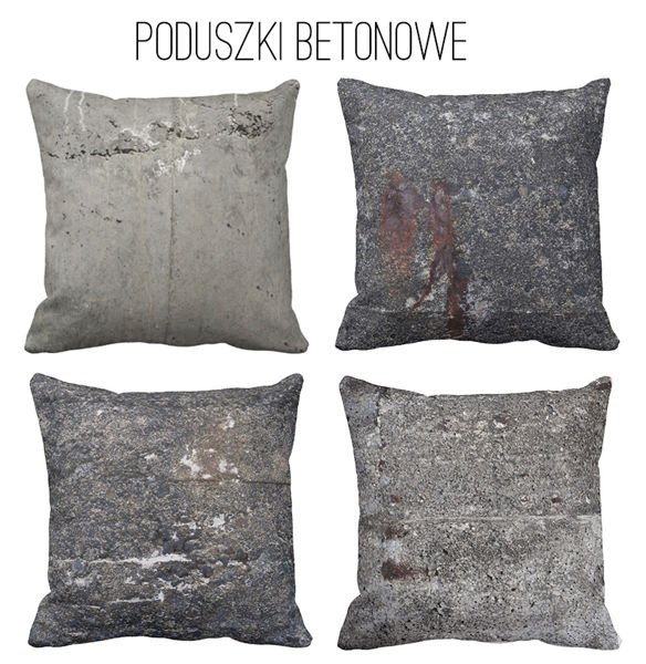 Poduszka szara surowy stary beton pod-6741