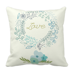 Poduszka Kwiaty Home Love Wreath pod-6039