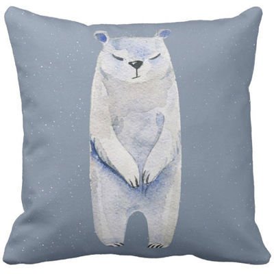 Poduszka szara miś polarny pod-3163