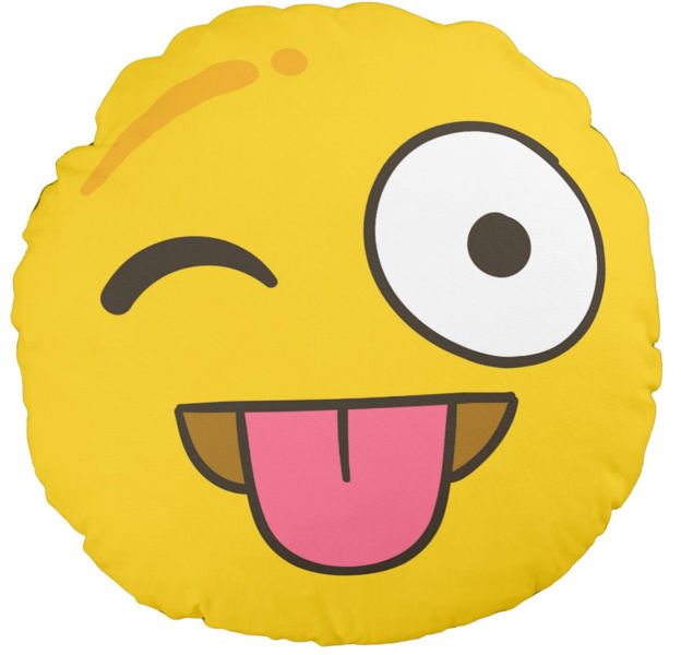Pduszka jasiek Stuck out tongue EMOJI EMOTICON EMOTKA pod-3112