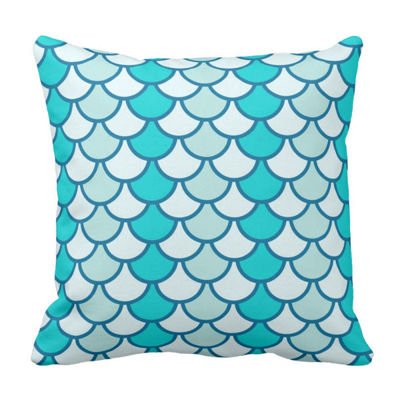 Poduszka turkusowe łuski pod-6022