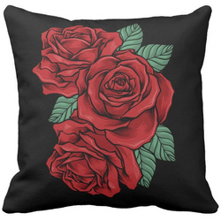 Poduszka gothic tatuaż tattoo róże rose pod-6844