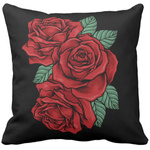 Poduszka gothic tatuaż tattoo róże rose pod-6844